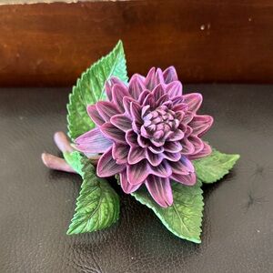 Vtg Lenox Dahlia Porcelain Garden Flower Sculpture 2002